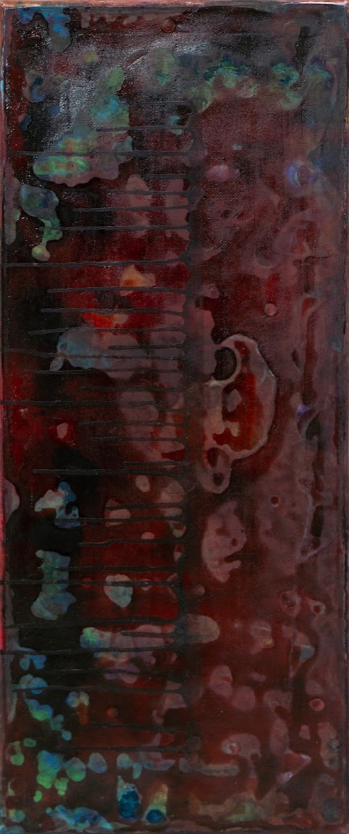 Ondas en rojo oscuro